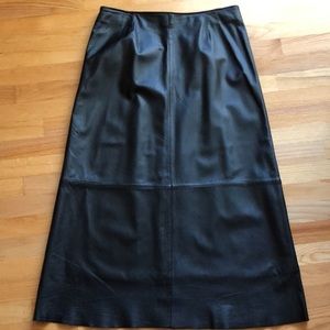 Black leather skirt size 16